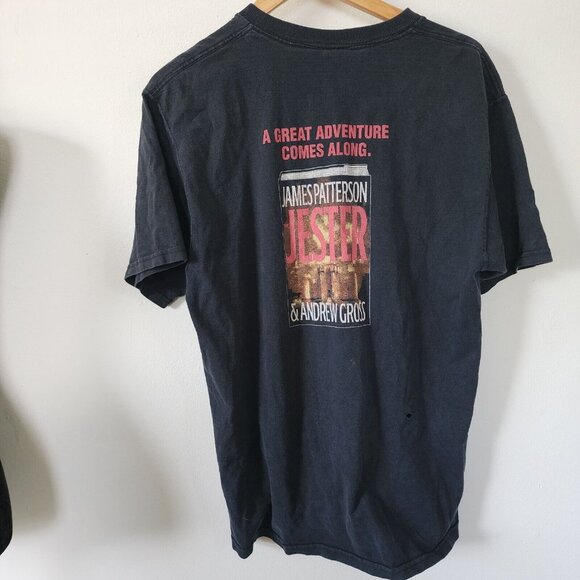 James Patterson Jester Shirt Black Large Distressed Black Fruit of the Loom - Picture 1 of 6